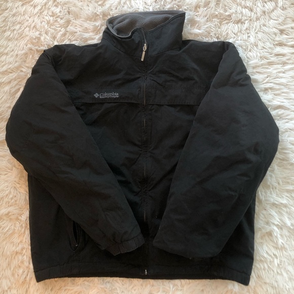 Columbia Other - Columbia Men’s Black Fleece Lined Heavyweight Zipper Jacket Largr